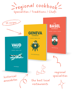 Pack 3 Swiss Regional Cookbooks