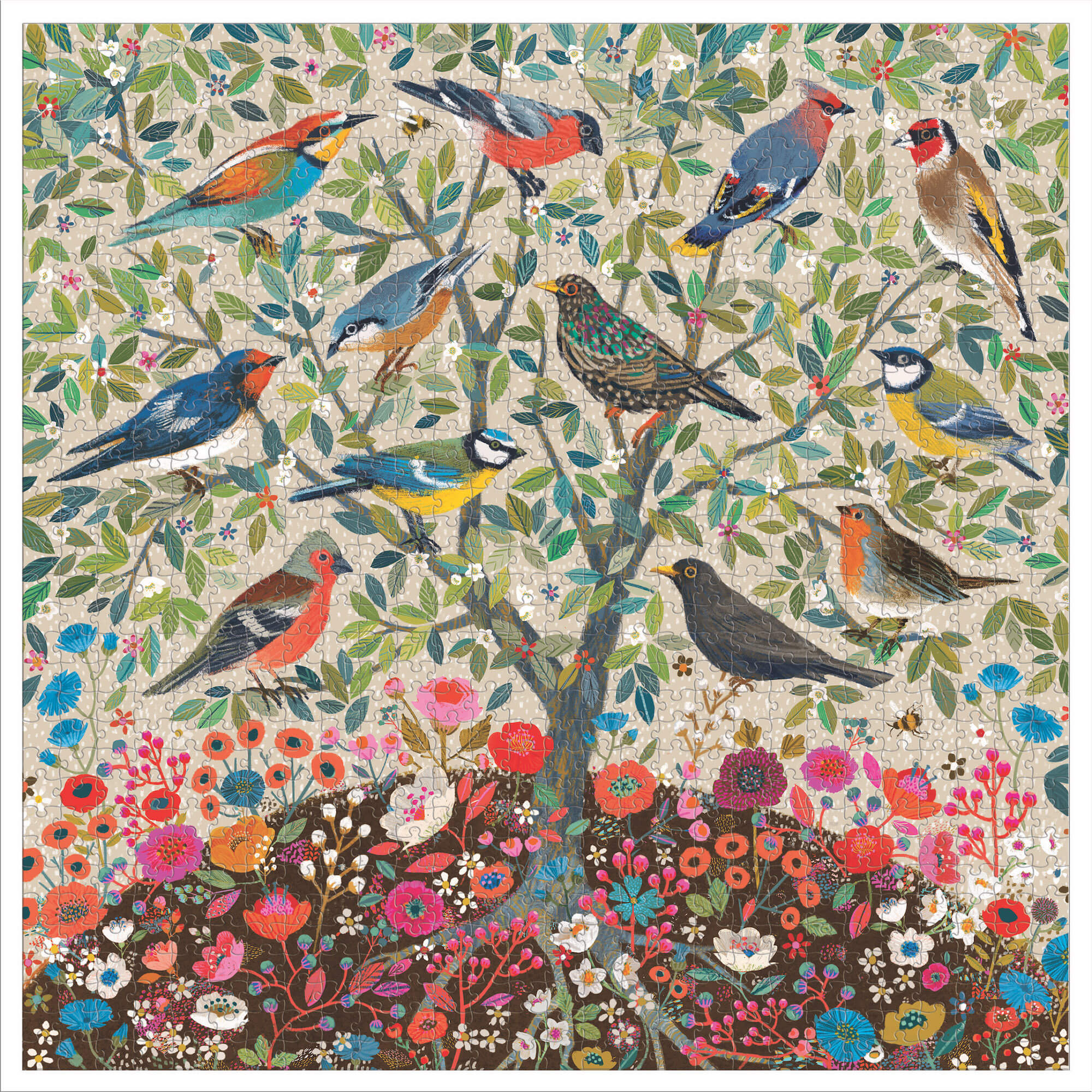 Puzzle Songbirds Tree 1000 pcs Image 1